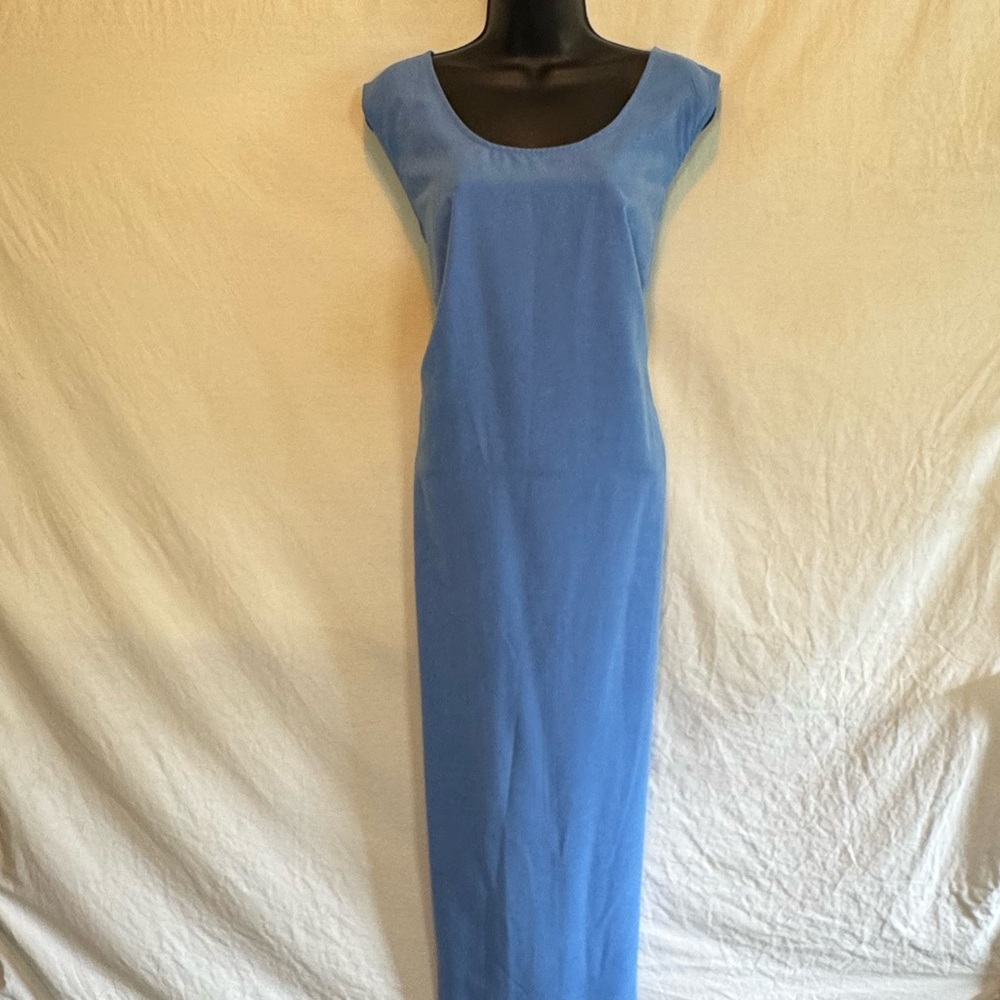 C-125 M.H.M. Melissa Harper PLUS SIZE 22W‎ Blue Sleeveless Maxi Dress